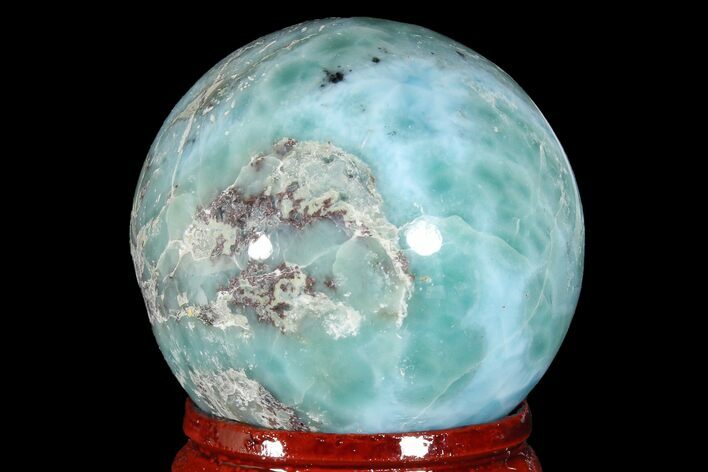 1.35" Polished Larimar Sphere - Dominican Republic